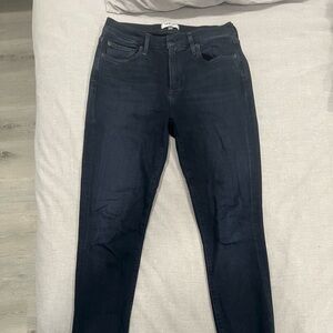 Agolde Sophie Jean, straight skinny with frayed hem, dark wash, size 28